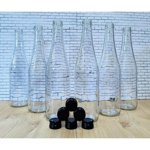 Бутылка Шорли 500мл 6шт винт с черными колпачками