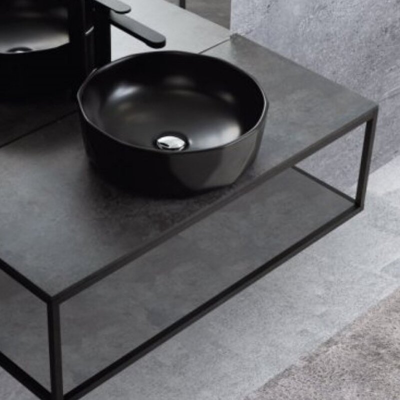 фото Cezares Полка Cezares CADRO 50-100/50-MENS-NERO Черный матовый