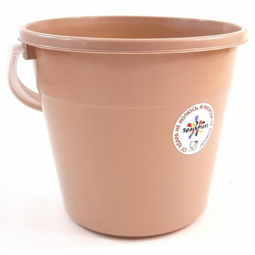 Ведро 5л, подходит для пищевых продуктов, морозостойкое, ударопрочное, капучино IS40009/16 Spark Plast (арт. 819611)