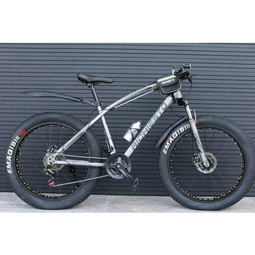 Велосипед Richiesto 26 Фэтбайк 20 рама Вездеход на широких колесах серый с черным 3095000₽