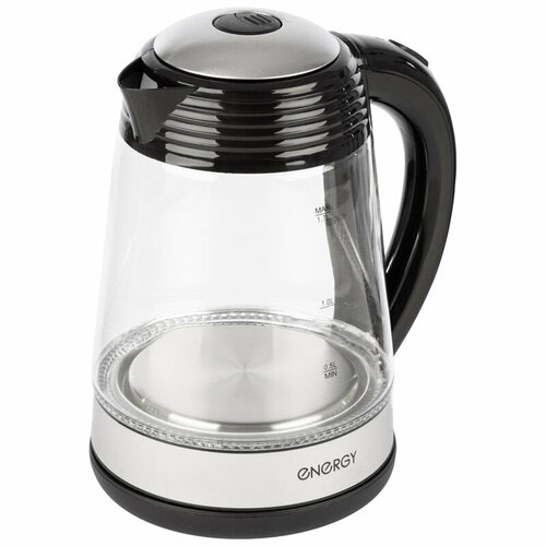 Чайник ENERGY E-251 17л стекло пластик цвет черный 227000₽