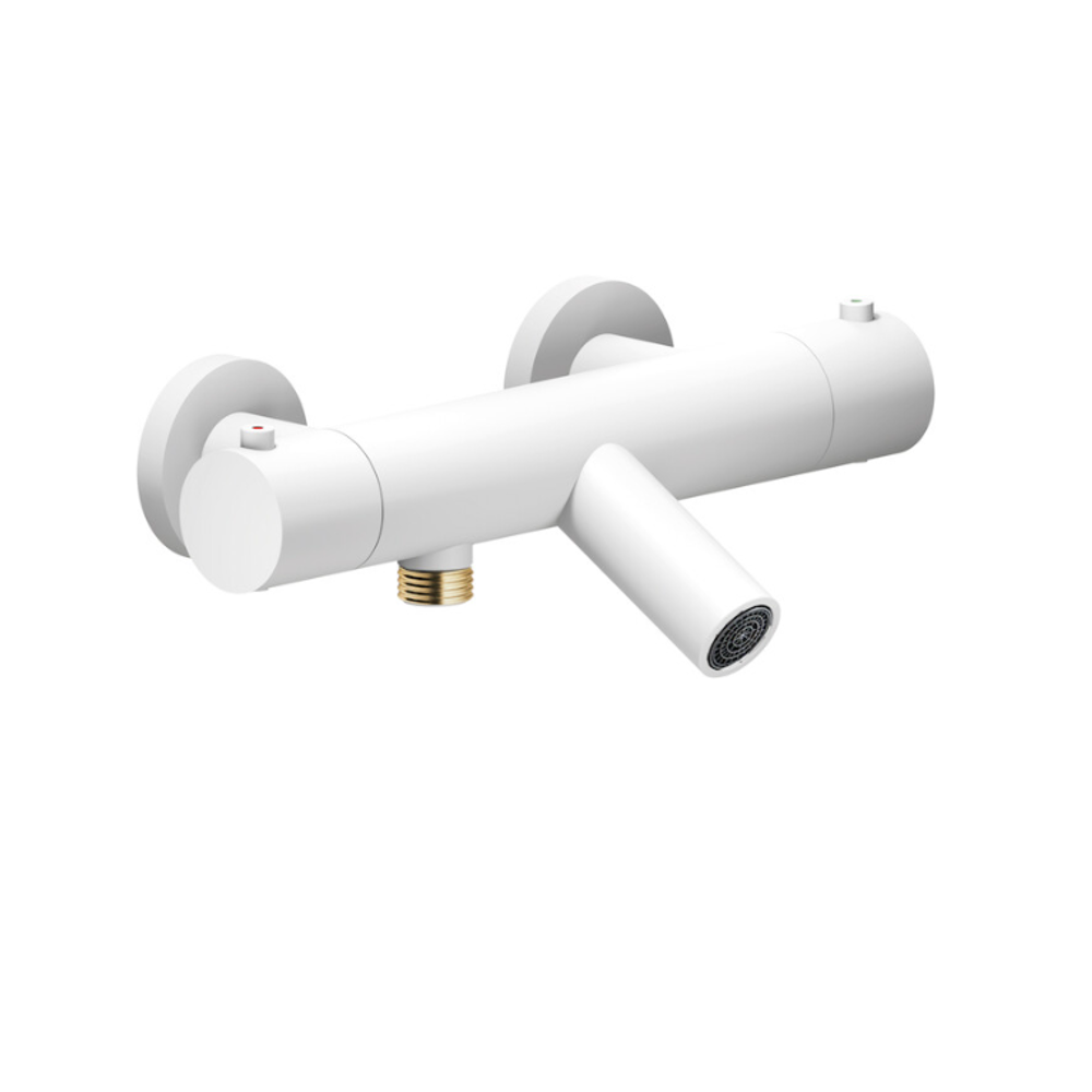 фото Смеситель NOBILI LIVE для ванны/душа, настенный, термостат, белый матовый LV00010/1WM