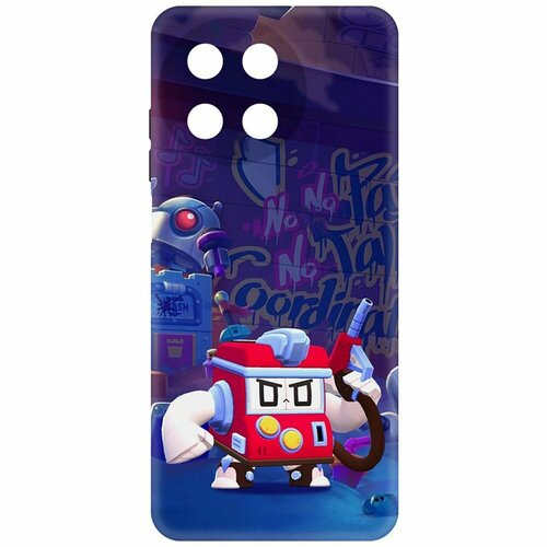 Чехол-накладка Krutoff Soft Case Brawl Stars - V8-БИТ для Realme 11 4G черный чехол накладка krutoff soft case brawl stars v8 бит для infinix zero 30 4g черный