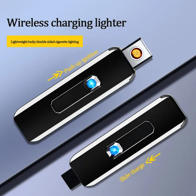 Электронная зажигалка-прикуриватель USB цвет Черный - фотография № 3