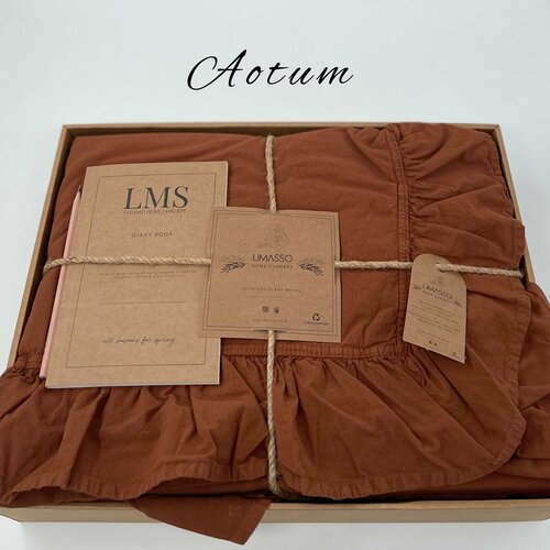 Комплект постельного белья LIMASSO HOME CONCEPT, Вареный хлопок, Евро, наволочки 50x70, Классический