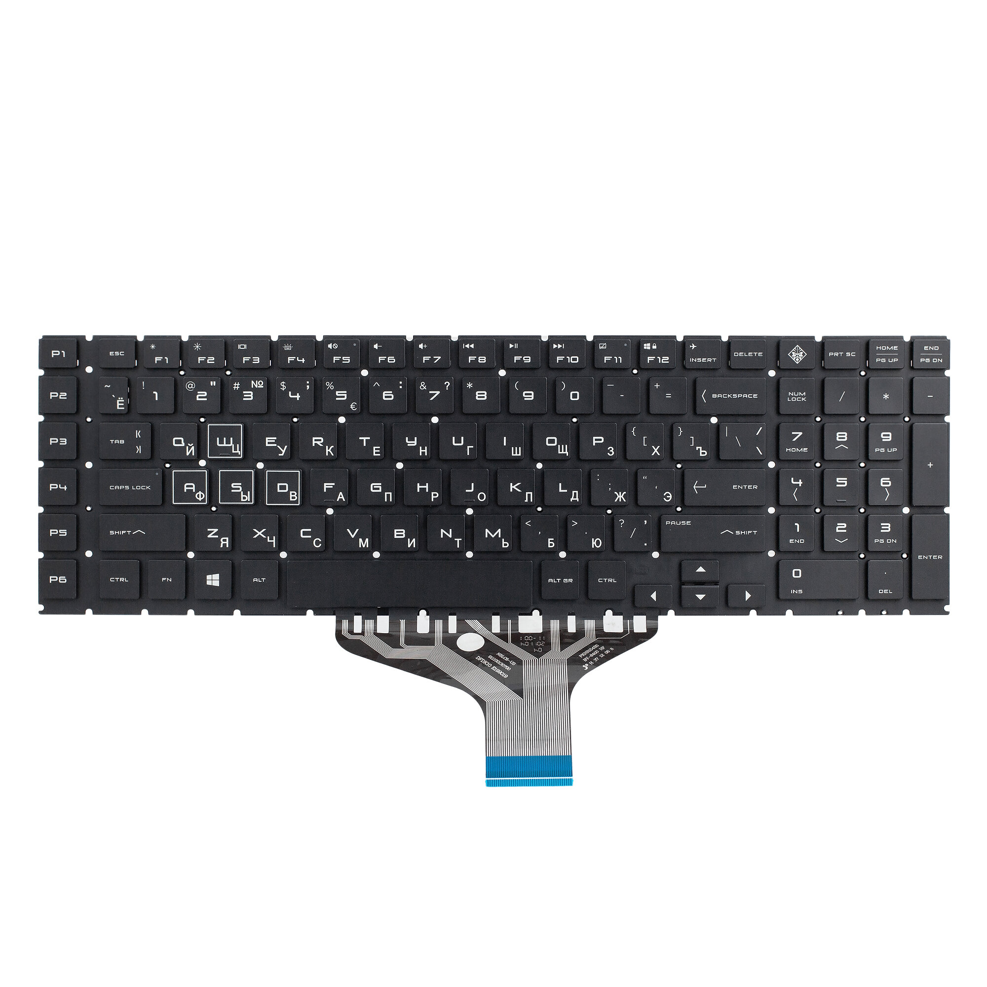 Клавиатура с RGB подсветкой для ноутбука HP OMEN 17-cb0000 / OMEN 17-cb1000