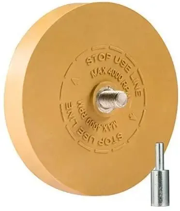 Диск для снятия двустороннего скотча, резиновый диск диаметр 88 мм. Диск для шуруповерта