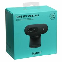 Веб-камера Logitech HD Webcam C505, черный