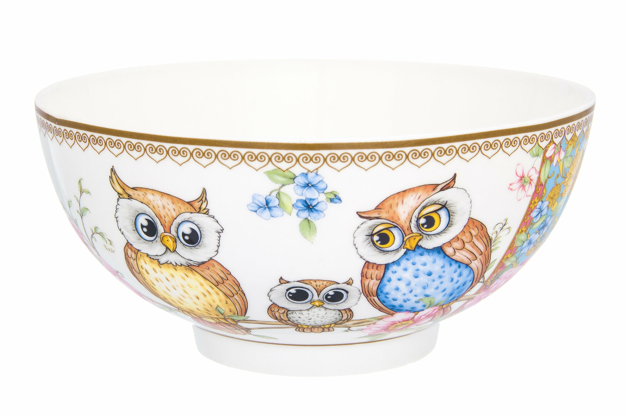 фото Салатник 15х15х7 см 700 мл Elan Gallery Совушки