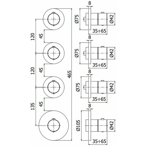 Смеситель для душа Paffoni Modular Box MDE019CR смеситель для душа paffoni modular box mde000cr с термостатом хром