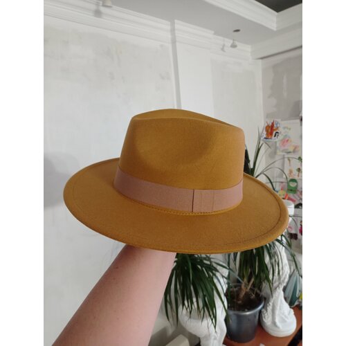 Шляпа OKSI, размер 56, желтый, коричневый