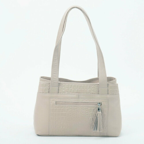 фото Сумка protege, фактура под рептилию, бежевый