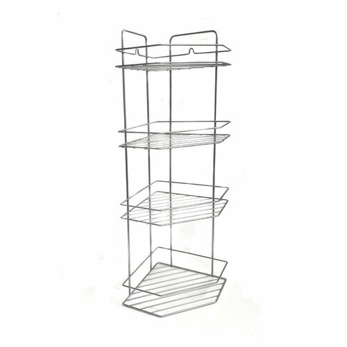 Полка угловая 4-х ярусная подвесная (ПП хром) Metaform