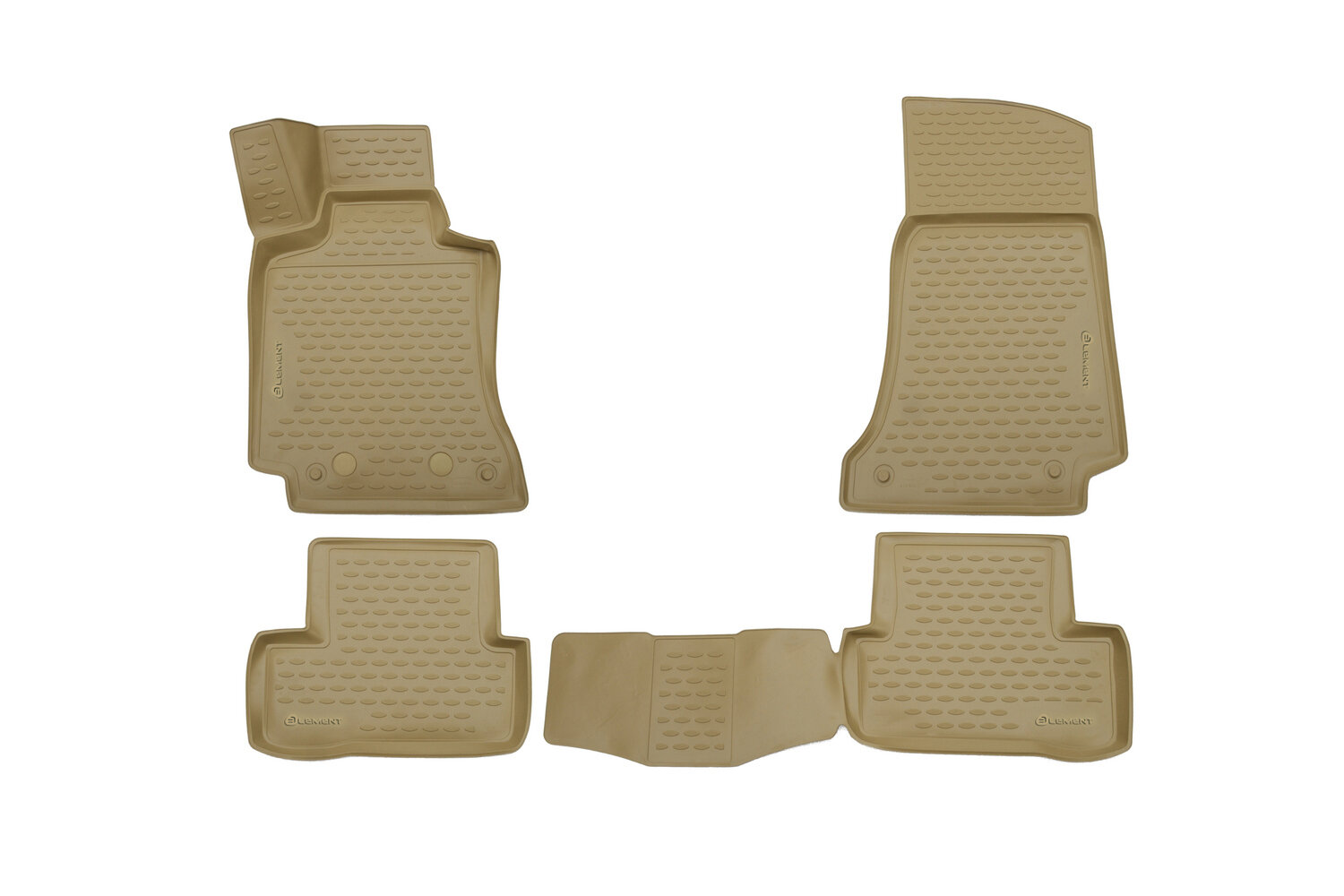 фото Коврики 3D в салон MERCEDES-BENZ С-Class W205, 2014->, 4 шт. (полиуретан, бежевые) \ Мерседес Бенц С класс