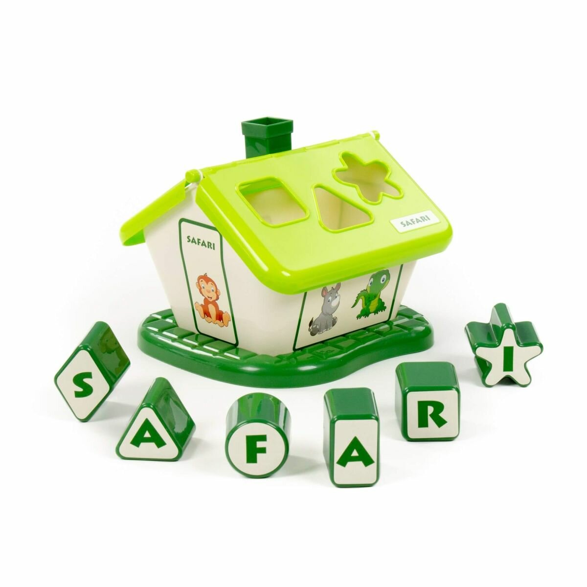 Игровой набор « Полесье » Садовый домик Сафари зеленый, развивающий, 6 элементов, сетка, 21,5*20*18,5см