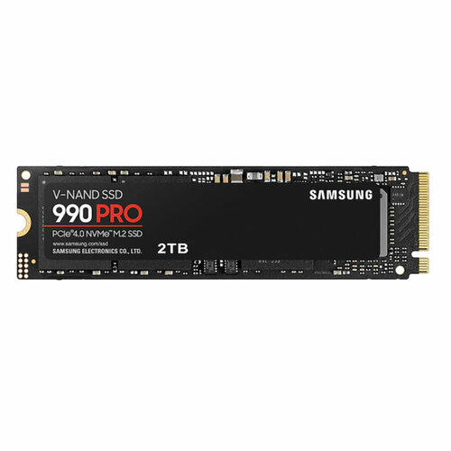 Samsung M.2 2280 2TB Samsung 990 PRO Black Client MZ-V9P2T0B/AM PCIe Gen4x4 with NVMe, 3D TLC, 7450/6900, IOPS 1400K/1550K MZ-V9P2T0B/AM накопитель ssd 2tb samsung 990 pro mz v9p2t0b mz v9p2t0b am