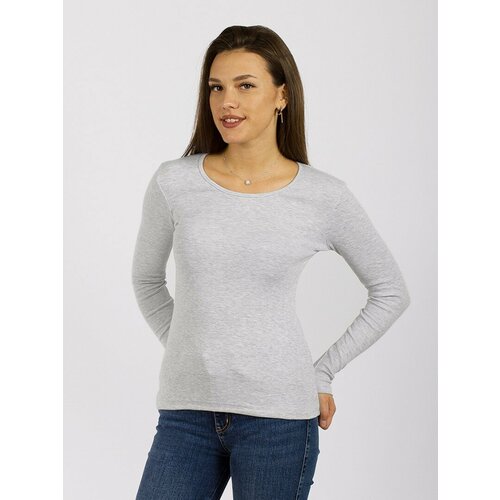 Лонгслив Dairos, размер XL, серый женская трикотажная футболка в рубчик с длинным рукавом на молнии