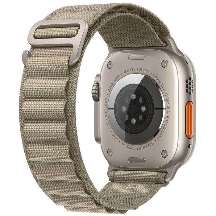 Смарт-часы Apple Watch Ultra 2 49 мм Titanium M текстильный ремешок оливковый - фото №2