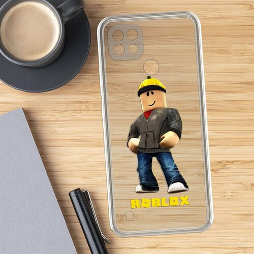 Чехол-накладка Krutoff Clear Case Roblox-Строитель для Realme C21 чехол накладка krutoff clear case roblox строитель для vivo y27 4g