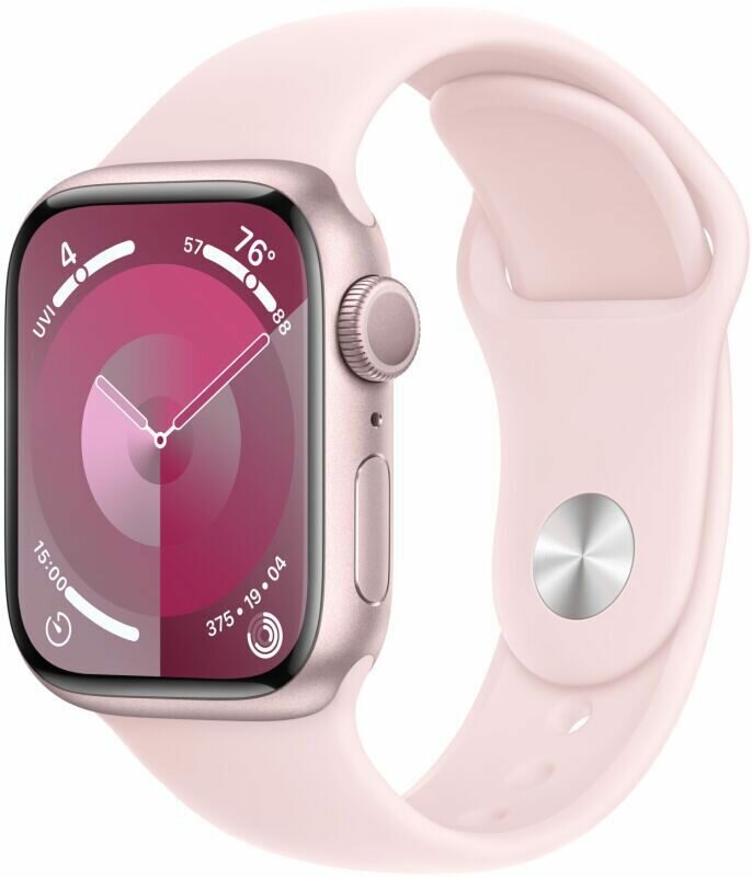 Смарт-часы Apple Watch Series 9 45mm Pink Aluminium Case with Light Pink Sport Band M/L