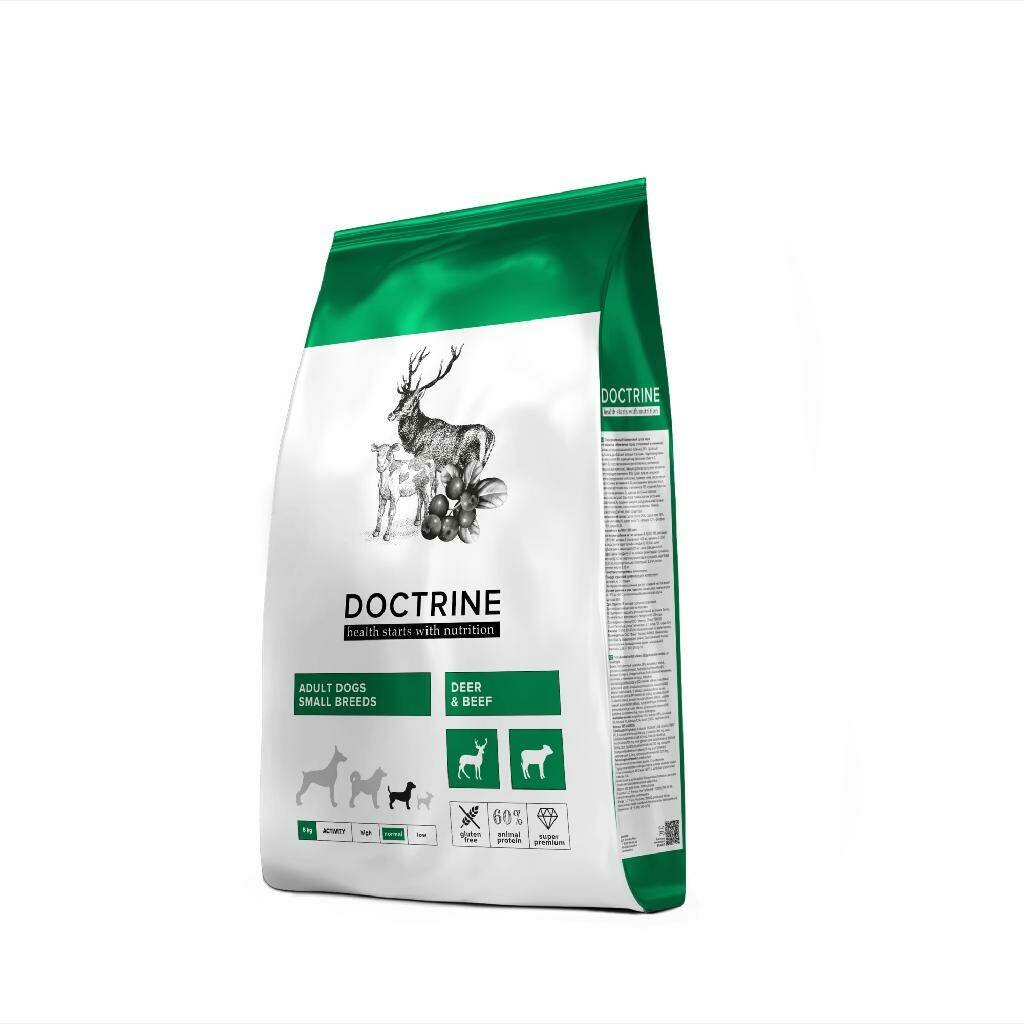 DOCTRINE ADULT DOGS SMALL BREEDS DEER&BEEF безглютеновый для взрослых собак маленьких пород с телятиной и олениной (8 кг)