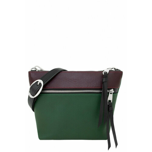 фото Сумка protege, фактура зернистая, гладкая, красный, зеленый