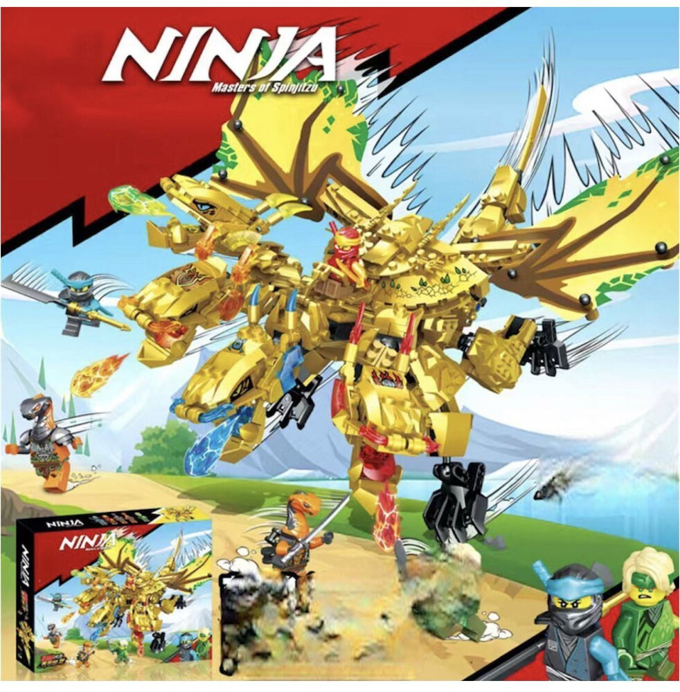 Конструктор Ninjago Ниндзяго "Золотой ультрадракон Ллойда" 554 деталей / совместим с лего / для детей