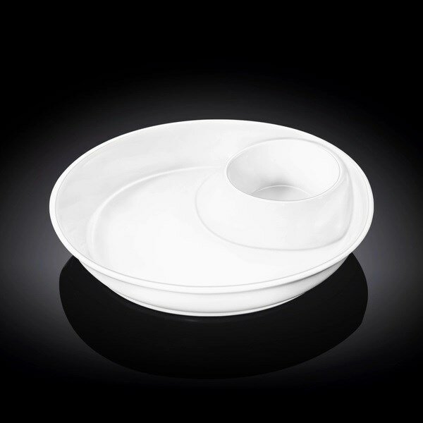 фото Блюдо круглое глубокое с соусником 25 см. Wilmax