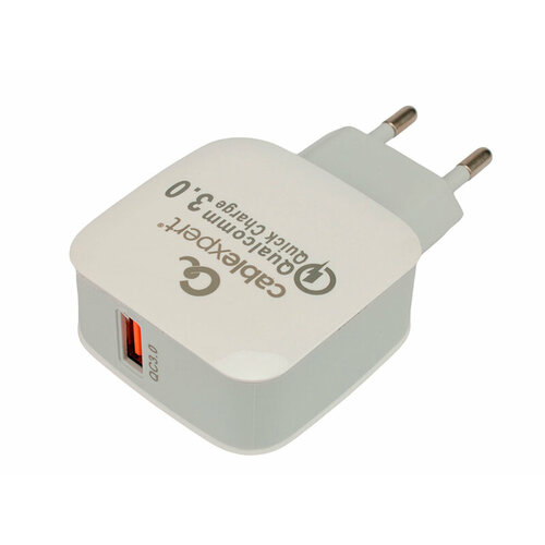 Зарядное устройство Gembird Cablexpert 1xUSB 3А QC3.0 White MP3A-PC-40 белый