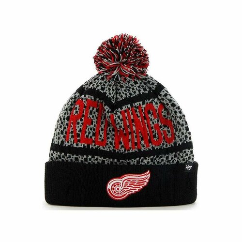 Шапка '47 Brand, размер 55/60, серый, красный мешок detroit red wings