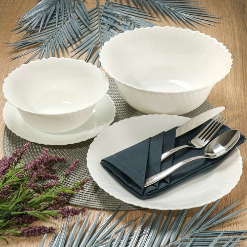 Сервиз столовый стеклокерамика 19 предметов на 6 персон Daniks Белый CW белый 7475₽