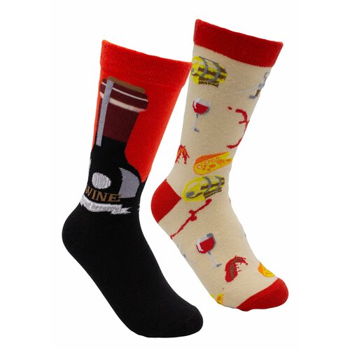 фото Носки carnavalsocks, 91 den, размер 37-44, красный, бежевый