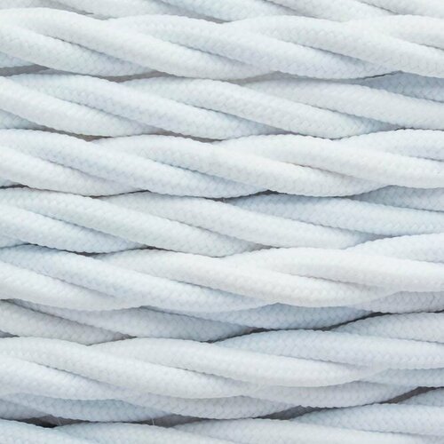 Кабель электрический ретро-проводка витая BIRONI 2х15 матовый белый - 50 м 7650₽