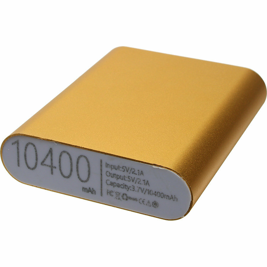 Корпус PowerBank USB(G)/TypeC(G) 2.1А 4*18650, gold