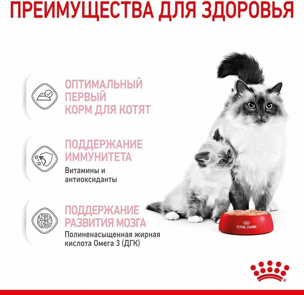 Влажный корм Royal Canin Mother & Babycat (Babycat Instinctive canned) 195 г (паштет) 1 уп *3 шт. - фотография № 6