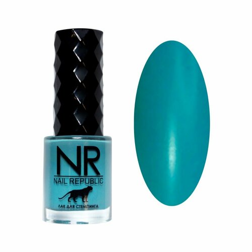 Лак для стемпинга Nail Republic №12 (синяя вода), 10 мл лак для стемпинга nail republic 18 розовый коралл 10 мл