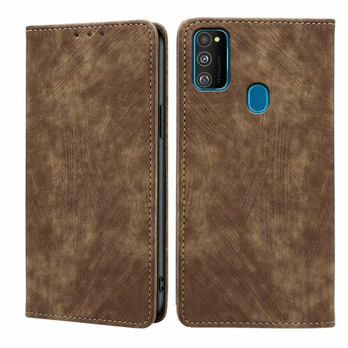 Чехол-книжка MyPads для Samsung Galaxy M21 SM-M215 / M30s / Самсунг М21 / М30s мягкое прикосновение (коричневый)