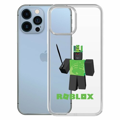 Чехол-накладка Krutoff Clear Case Roblox-1x1x1x1x1 для iPhone 13 Pro чехол накладка krutoff clear case roblox 1x1x1x1x1 для infinix hot 40 pro