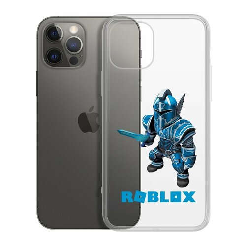 Чехол-накладка Krutoff Clear Case Roblox-Рыцарь Алар для iPhone 12/12 Pro чехол накладка krutoff clear case roblox рыцарь алар для xiaomi redmi note 9