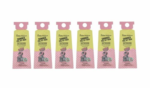 Маска-пленка защитная, Petite Maison, Shimmer peel off mask anti pollution, 10 г, 6 штук