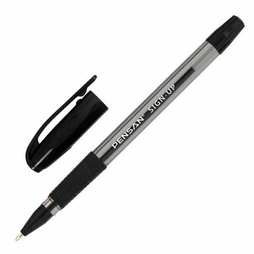 Ручка шариковая неавтоматическая Pensan Sign-up черная толщина линии 0.7 мм, 1599461