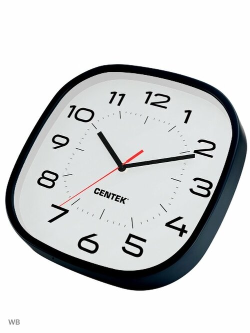 Часы настенные Centek CT-7106 (белый) 30 см диам, шаговый ход, кварцевый механизм