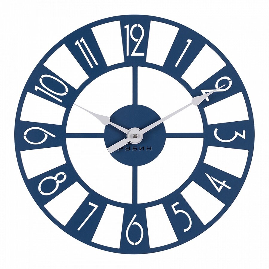 Часы настенные Рубин "Дартс", из металла, синий, d-35см (3532-002)