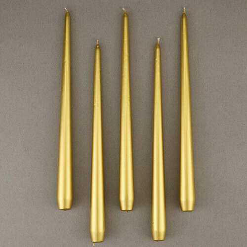 Candleslight Высокие свечи Андреа Velvet 30 см, 5 шт, золотые всв-30-7-набор-5