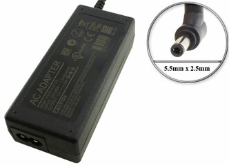 Адаптер (блок) питания 12V, 4.16A, 50W, 5.5mm x 2.5mm (ADPC12416BB, SAWA-56-41612A, PN-56-41612A), для монитора Philips; принтера Zebra и др. уст-в