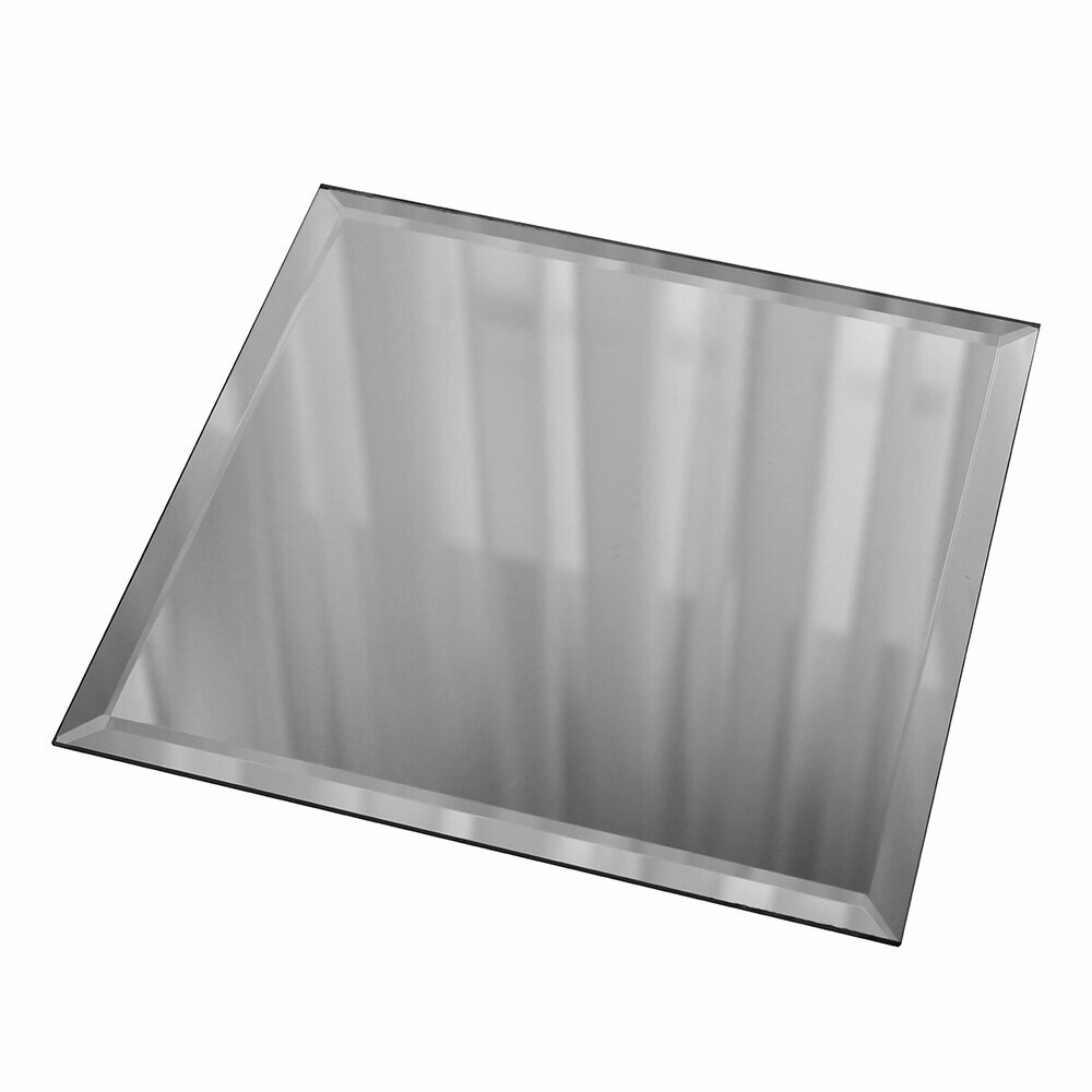Плитка зеркальная квадратная 200х200х4 мм Дом стекольных технологий серебряная с фацетом - фотография № 2