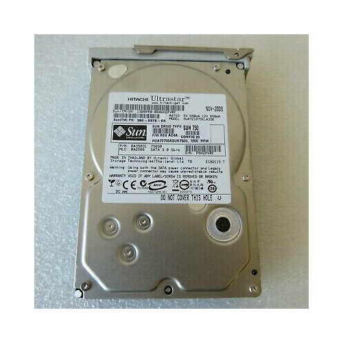 Жесткие диски Hitachi Жесткий диск Hitachi SUN 750GB SATA 7.2k Hard Disk Drive 390-0379-04 500 гб внутренний жесткий диск sun 390 0468 04 390 0468 04