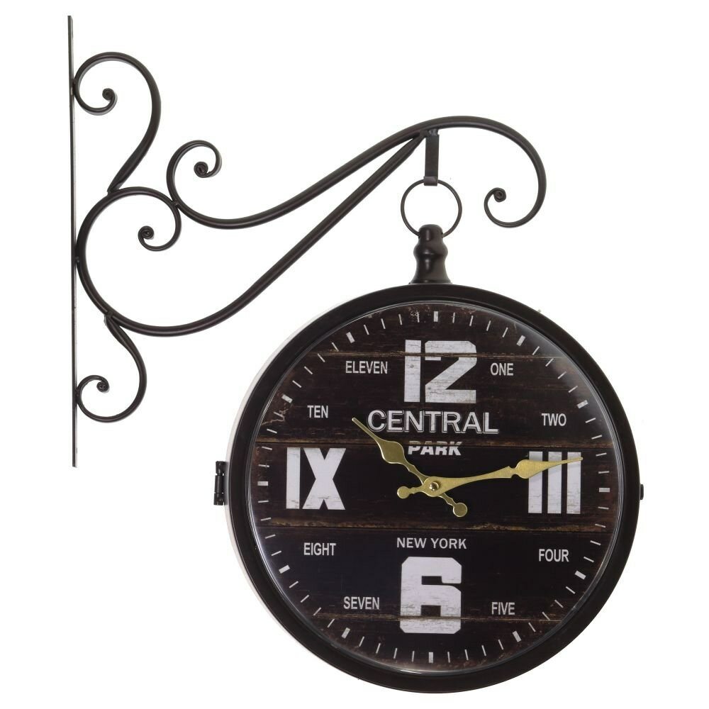 Часы настенные декоративные двусторонние L44 W9 H52 см (2xАА не прилаг.)