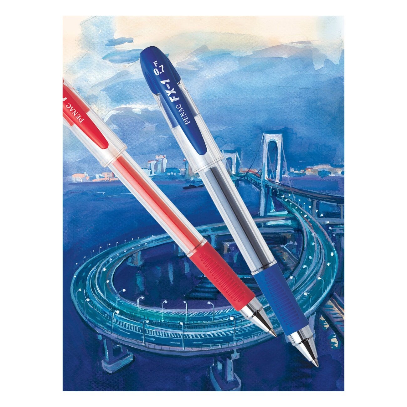 Ручка гелевая Penac "FX-1" Gel 0,7 мм черная - фото №7
