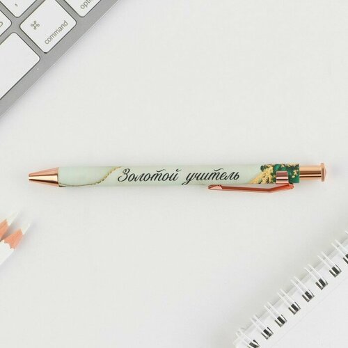 Ручка Soft-touch «Золотой учитель», ручка шариковая, синяя паста, 0.7 мм, 8 шт (8шт.)